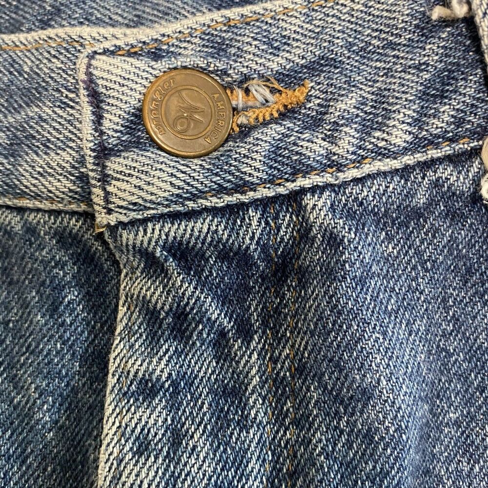 Vintage Wrangler Jeans Womens 26 x 25.5 Mom Blue Denim Tapered Leg High Waist - Picture 12 of 13